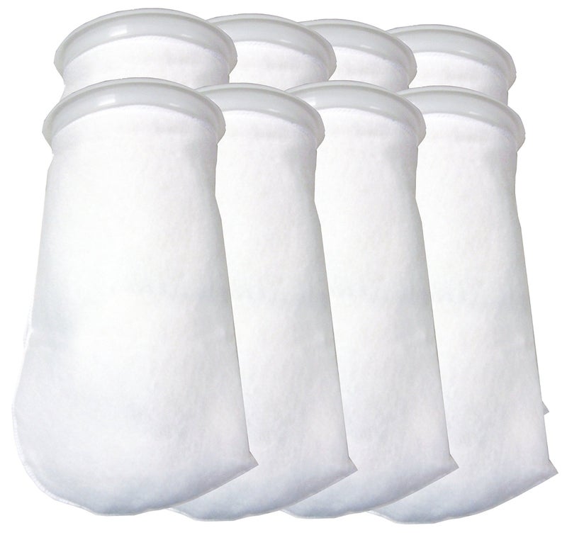 Encompass All 8 Pack - 7 Inch Ring Filter Socks 200 Micron - Aquarium Felt Filter Bags -7 Inch Ring by 16 Inch Long - Fits Eshopps - AM Brand - Image 1